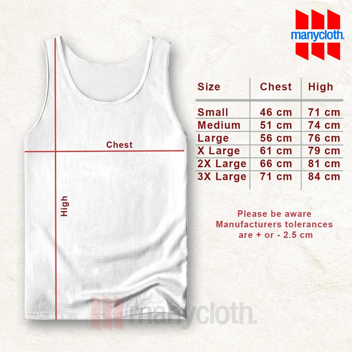 Size Chart TankTop - Harry Styles Quote Tank Top Unisex