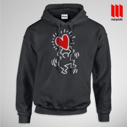Haring Heart Hoodie is the best and cheap designs clothing for gift