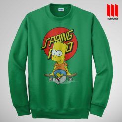 Bart The Springfield Skateboarder Sweatshirt is the best and cheap designs clothing for gift