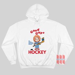 Chucky Good Guy I Am A Good Guy Let's Play Hockey Hoodie