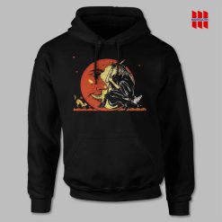 Great Vintage Witch and Moon Halloween Hoodie