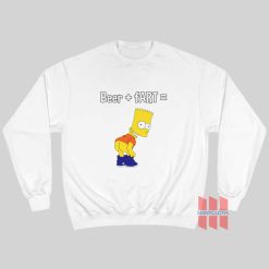 Beer Plus Fart Sweatshirt Bart Simpson
