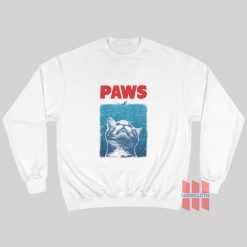 Cat Paws Jaws Parody Sweatshirt
