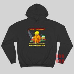 Garfield I Love Mondays Back On The Work Site Hoodie