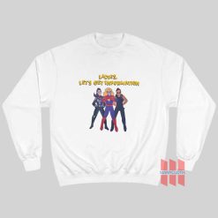 Ms Marvel Ladies Lets Get Information Sweatshirt